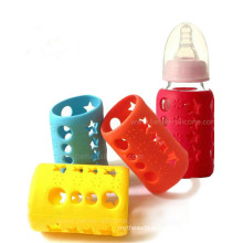 Luva de garrafa de bebê de vidro anti-derrapante personalizada BPA-Free Silicone